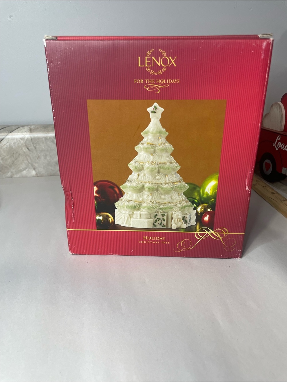 Lenox Cream and Gold Ceramic Holiday Tree